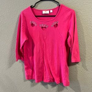 - Quacker Factory 3/4 Sleeve Top Size S